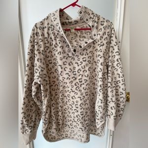 Cheetah Fleece Pullover